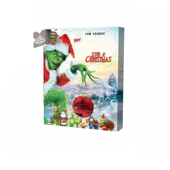 Green Christmas Advent Calendar Box Countdown Calendar