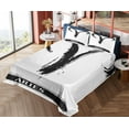 thumbnail image 4 of Ambesonne Zodiac Fitted & Top Sheet Set with Shams, Aries Astrology Sign, White Black, 4 of 5