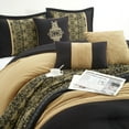 thumbnail image 3 of Nanshing 7 Piece Comforter Set, California King, Black Gold, 3 of 7