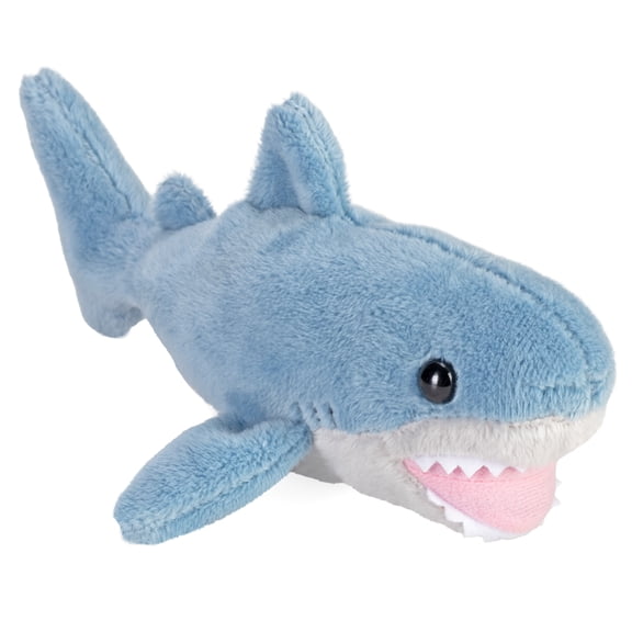 Wild Republic Pocketkins Eco Shark, Stuffed Animal, 5 Inches, Plush Toy, Made from Recycled Materials, Eco Friendly