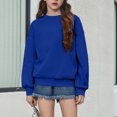 thumbnail image 4 of Kids Sweatshirts for Girls Oversized Solid Long Sleeve Pullover Sweatshirts for Girls Lightweight Crewneck Kids Sweaters Girls Fashion Winter Back To School Outfits for Teen Girls, 4 of 4