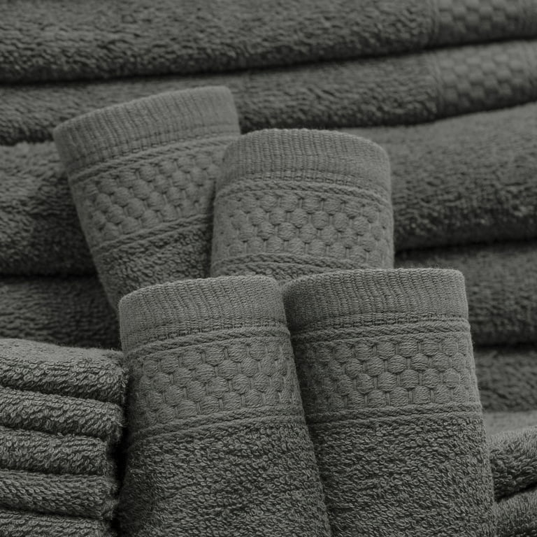 Sobel Westex Traditional 6 Piece Cotton Bath Towel Set, Gray - Walmart.com