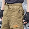 thumbnail image 5 of SAWOBUUN Men's Cargo Joggers Pants Drawstring Waist Work Trousers Slim Fit Outdoor Hiking Sweatpants with Multi Pockets, 5 of 8