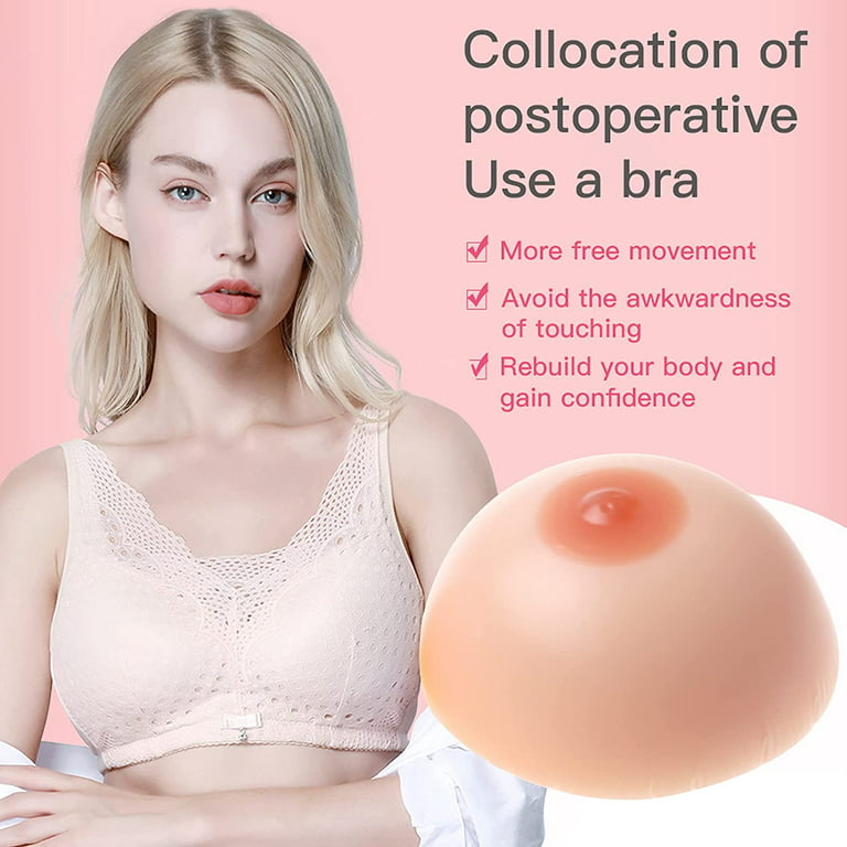Feminique Silicone Breast Forms for Mastectomy, D Cup (1200g) Suntan 