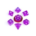thumbnail image 1 of Metallic Dice Games LIC4179 Mini Poly Stardust Dice Set, Purple & Silver - Set of 7, 1 of 1