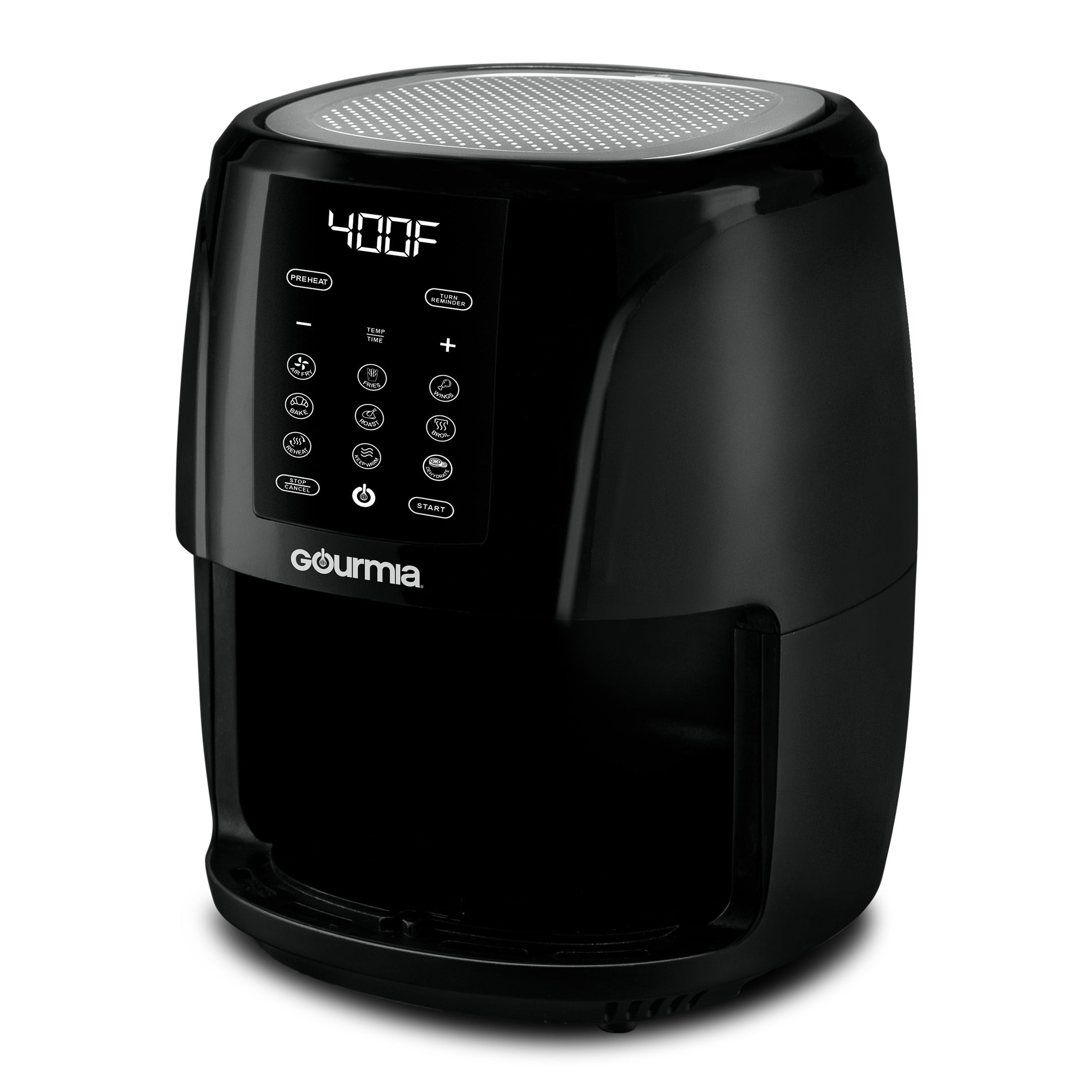 Gourmia 5-Qt Air Fryer with Dishwasher Safe Basket, Black GAF236, New, 13.1  High