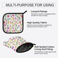 thumbnail image 3 of Yayeee Oven Mitts and Pot Holder Set of 2 Heat Resistant Kitchen Gloves Baking Hot Pad, Various Vegetables Pattern, 3 of 5