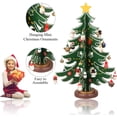thumbnail image 3 of Mini Wooden Tabletop Christmas Tree Christmas Toy Set with 30 Mini Christmas Ornaments and 1 Star Tree Topper for Christmas Decoration Table Decors Christmas Gift, 3 of 5