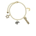 thumbnail image 2 of Delight Jewelry Silvertone Small Falcon - Mascot Goldtone Dream Big Charm Bracelet, 7.5+2" Extender, 2 of 4