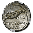 thumbnail image 2 of Roman Republic Silver Denarius L.C. Piso Frugi (c.90 BC) MS NGC, 2 of 3