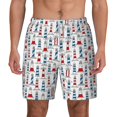 thumbnail image 2 of Goofa Lighthouse And Beacon Printed Men's Swim Trunks Board Shorts Quick Dry Mens Swimming Trunks with Compression Liner,Breathable Fit Hawaii Beach Shorts-XX-Large, 2 of 9