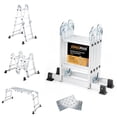 thumbnail image 1 of Escalera Plegable 2.7 m 8 Peldaños Aluminio Multiposiciones 150 kg Kingsman gris, 1 of 7