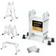 thumbnail image 1 of Escalera Plegable 2.7 m 8 Peldaños Aluminio Multiposiciones 150 kg Kingsman gris, 1 of 7