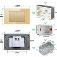 thumbnail image 3 of Melery 4gang 4x2 Light Switch Wall Switch USA Tempered Glass Panel Rectangular Gray, 3 of 7