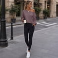 thumbnail image 6 of Hurxie Womens Off the Shoulder Sweatshirt Long Sleeve Crop Top Casual Fall Outfits,Trendy Streetwear Pullover, Comfy Sweatshirts Pink,S, 6 of 6
