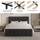 thumbnail image 5 of Yeshouse Marco de la cama con 4 cajones de almacenamiento, cabecera tapizada ajustable con ropa de cama amigable para la piel, sin necesidad de muelle de caja, 5 of 7