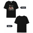 thumbnail image 6 of T Shirts for Women Short Sleeve Cotton Crewneck T-Shirt, Christmas Tree Red Truck Deer Tee Tops Casual Basic T-Shirts, XS-5XL Black XXL, 6 of 7