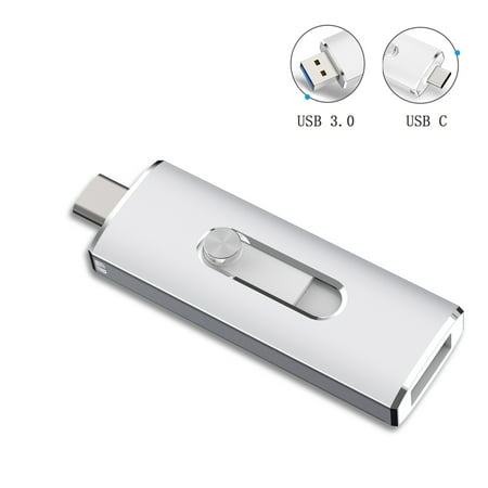 256GB USB 3.0 Flash Drive TOPESEL USB C Thumb Drive for Android Phone Computer Photo Stick Samsung LG Phone External Storage Silver