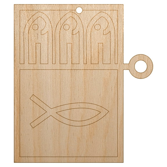 Can of Sardines Wood Holiday Christmas Tree Ornament Unfinished DIY Pre-Drilled Craft