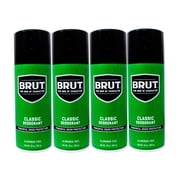 BRUT Deodorant Spray Classic Scent 10 oz (Pack of 4)