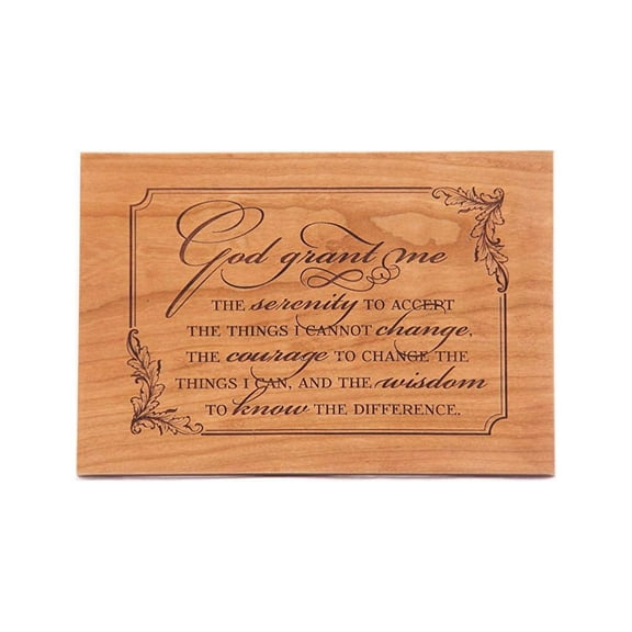 Engraved Memorial Wooden Wall Plaque - God saw you needed rest 8.5x6 (Cherry Natural Finish)