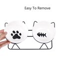 sixwipe Elevated Cat Bowls, 13 oz Double Ceramic Pet Bowls with 15