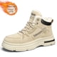 thumbnail image 4 of Botas de nieve para hombre, forro polar, cálidas, de otoño e invierno, de caña alta, acolchadas de algodón, botas Martin deportivas de moda para exteriores, 4 of 5