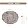 thumbnail image 4 of Candle Plate Holder Tray: Round Wood Decorative Candle Plate - Rustic Farmhouse CoffeeTable Decor - Tealight Pillar Trays for Home Decor (Whitewash), 4 of 9