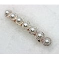 thumbnail image 2 of Faship Gorgeous Clear Rhinestone Crystal Pearl Floral Barrette, 2 of 4