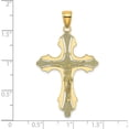 thumbnail image 4 of Avariah Diamonds 14K Yellow Gold Textured Cut-Out Crucifix W/Budded Tips Charm - 43.8mm, 4 of 6