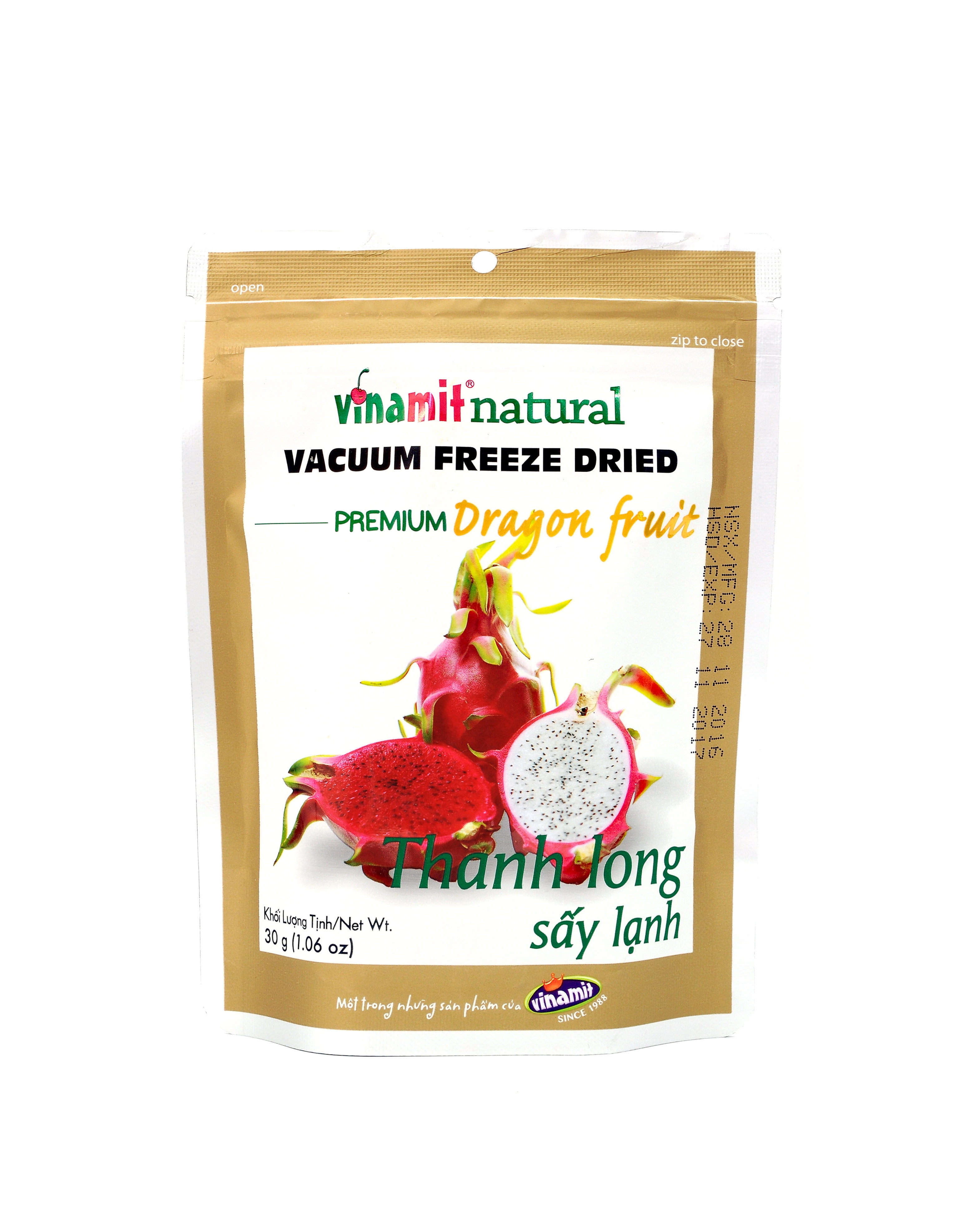 Vinamit Vietnam Vacuum Freeze Dried Dragon Fruit 1.06 oz High Quality
