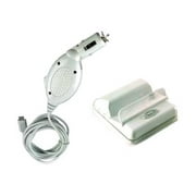Intec Car Charger and Dock - Charging stand + AC power adapter - white - for Nintendo DS Lite