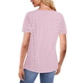 thumbnail image 4 of SwiftWear Tunique Décontractée Grande Taille Printemps-Été pour Femmes - Manches Courtes Col Rond Coupe Décontractée Haut Essentiel, 4 of 7