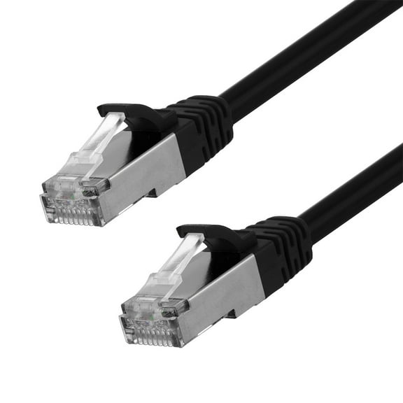 NavePoint Ethernet Patch Cable CAT6, F/UTP, 26AWG, 7 Ft,  5 pack, Black