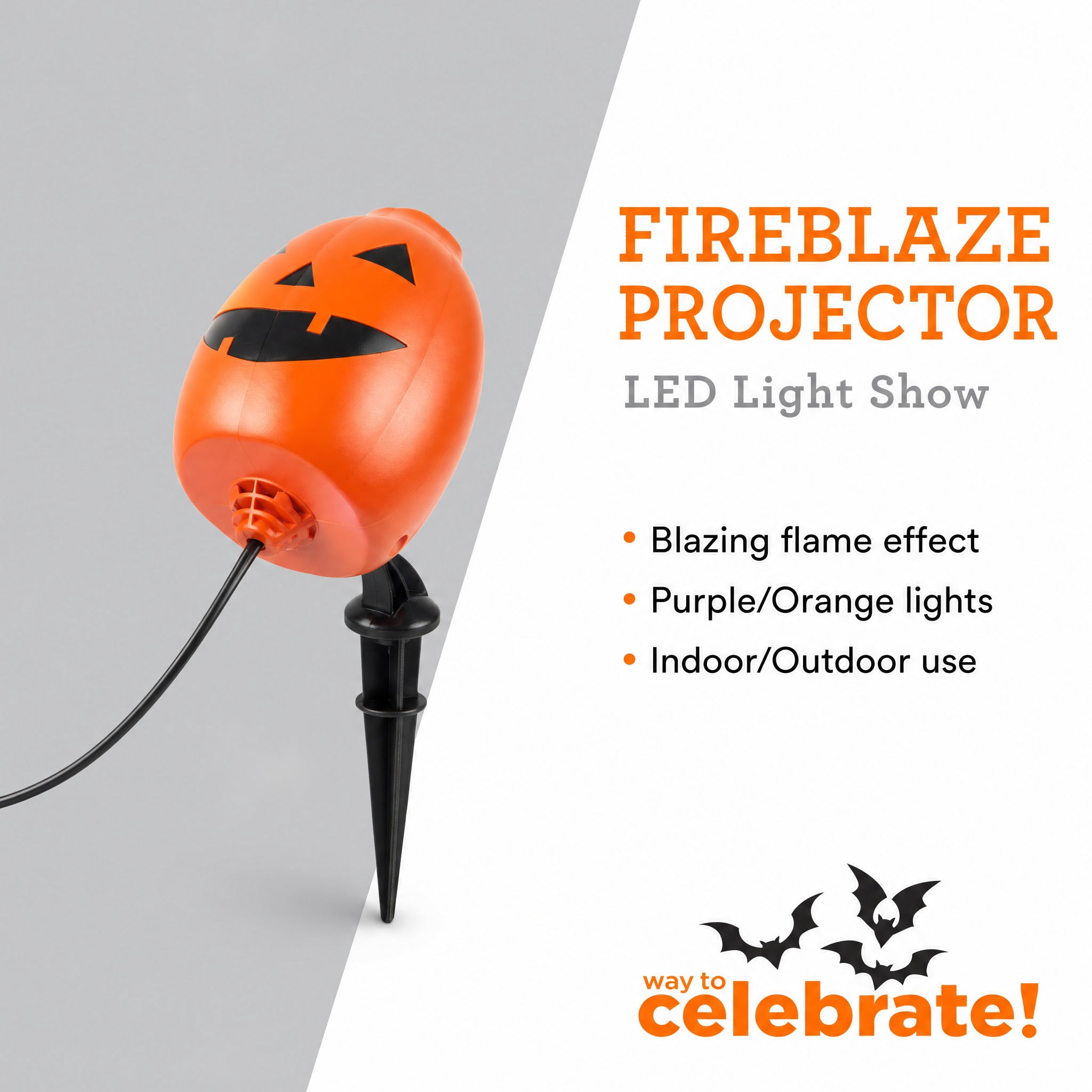 Halloween Fire Blaze Purple and Red Projector Light Holiday Lighting Indoor Outdoor by Lightshow
