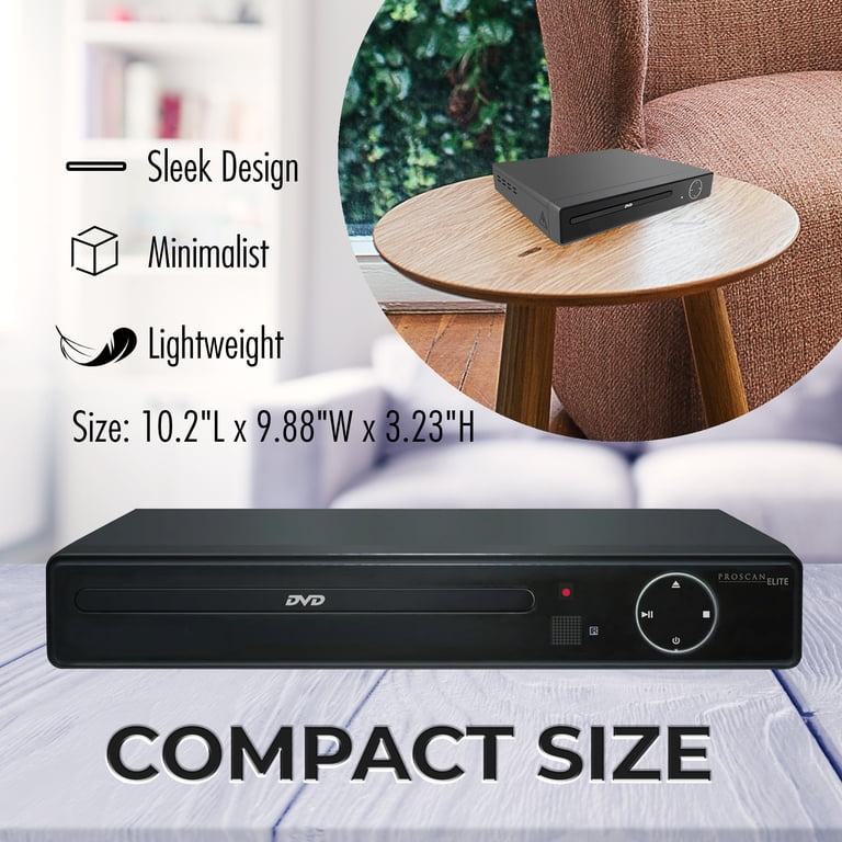 PROSCAN ELITE HDMI DVD Player with 6ft HDMI Cable, 1080p Up
