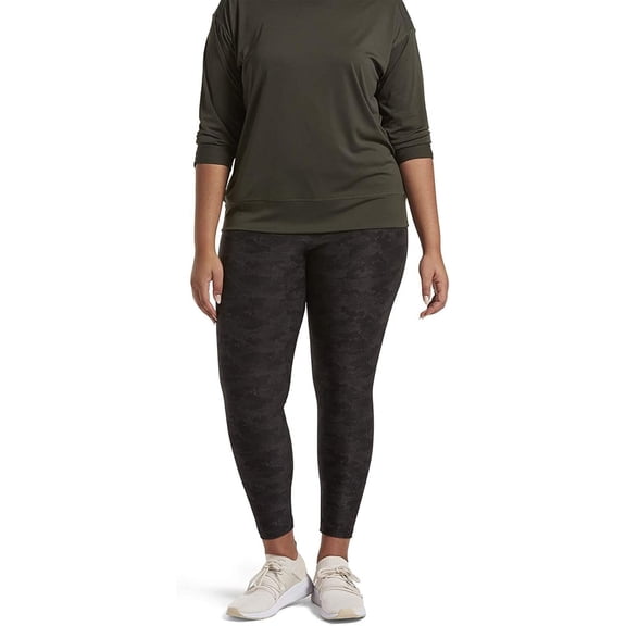 No Nonsense Women's Wide Waistband Active Leggings, Black, Small