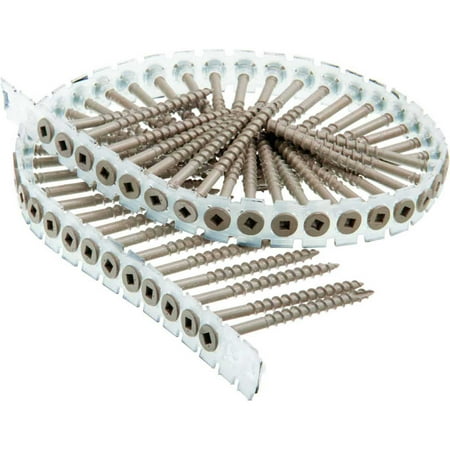 

Senco DuraSpin #8 x 2-1/2 In. Square Drive Flat Collated Deck Screw Exterior/Tan Finish (800 Ct.)