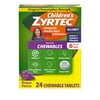 Children's Zyrtec 24 Hr 10 mg Allergy Chews for Ages 6+, Grape, 24 Count