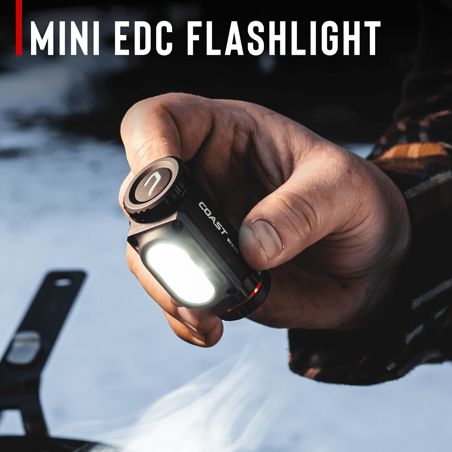 Coast WPH20R 2000 Lumen Rechargeable LED Headlamp with Clip and Magnetic End Cap, IP67 Waterproof