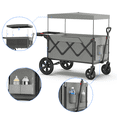 thumbnail image 3 of SaveJoy 3-in-1 Stroller Wagon for 2 Kids, Collapsible Toddler Wagon with Removable Canopy, 5-Point Harness and All-Terrain Wheels, 3 of 8