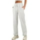 thumbnail image 1 of Pantalones de chándal holgados y rectos con cintura alta para mujer - Pantalones anchos casuales de otoño 2025 - Con cinturón extraíble - Tallas S-XXL - Poliéster suave, 1 of 5