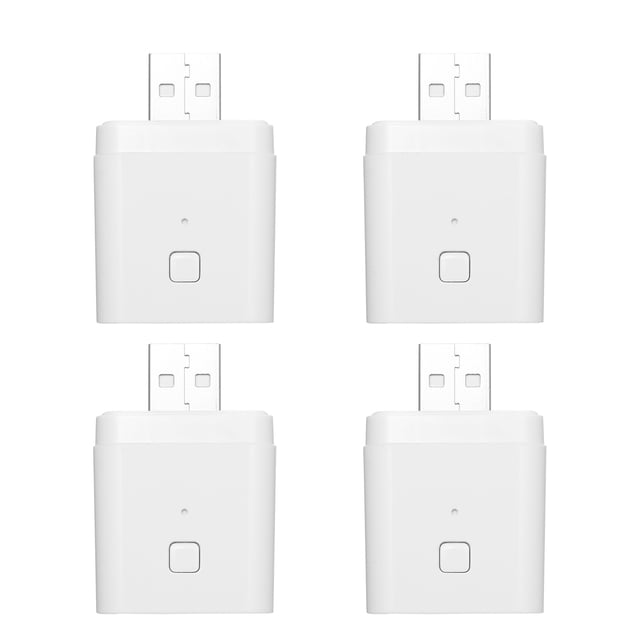 4PCS Tuya Micro 5V Wireless USB Smart Adaptor Flexible and Portable Make USB Devices Smart via Tuya APP Voice Control Compatible with Home