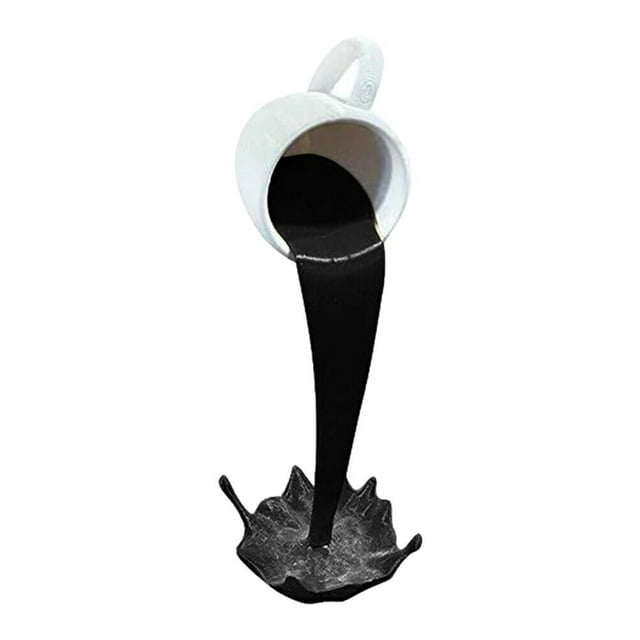Escultura flotante de la taza de café, novedad flotante taza de café escultura de la taza de café adornos de escritorio decoración aspecto llamativo