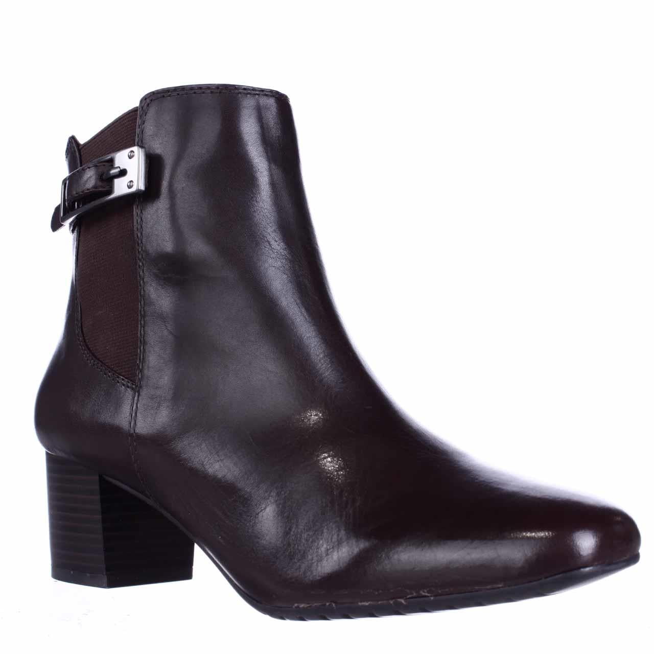 Womens Bandolino Lethia Dress Ankle Boots - Dark Brown/Dark Brown ...