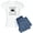 With Blue Strpe Pant, variant on CafePress - Graduation Grad Squad Pajamas - Women's Short Sleeve Print T-Shirt and Pants Light Cotton Pajama Set