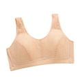 thumbnail image 2 of Lovskoo Women's Seamless Wireless Push Up Bras Comfort No Underwire No Button Bralettes Full Coverage Pullover T-Shirt Bra Beige, 2 of 5