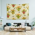thumbnail image 5 of Mexican Cactus Tapestry Wall Hanging Tapestries Happy Colorful Hippie Psychedelic Art Polyester Carpet Wall Decorative for Living Room Bedroom 80x60inch Home Decor Gifts, 5 of 7