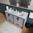 thumbnail image 2 of Ziva 60 in W x 22 in D Dark Grey Double Bath Vanity, Cultured Marble Top and 22 in Mirrors, 2 of 8
