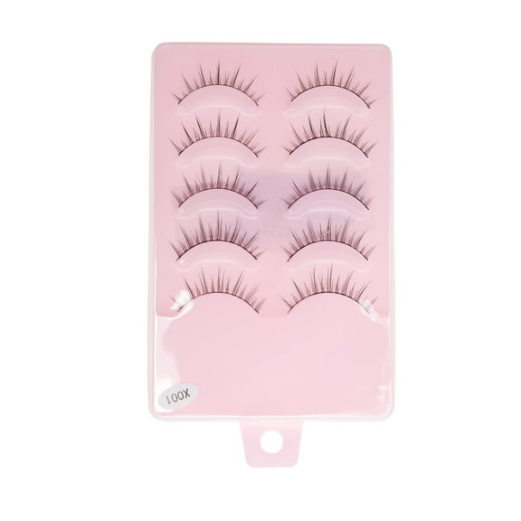 Unique Bargains 5 Pair Natural False Eyelashes for Makeup Black X001